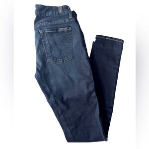 7 For All Mankind Black High-Rise Skinny Jeans | Size 25